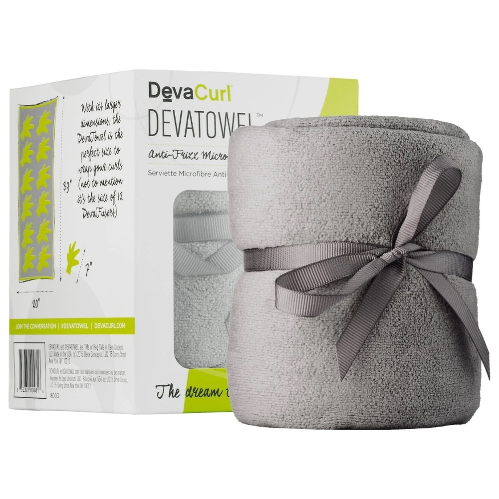 Deva Towel DevaCurl Hair Anti-Frizz Microfiber gray